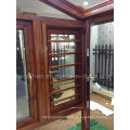 Foshan Woodwin Larch Wood Wooden Window with Double Tempered Glass